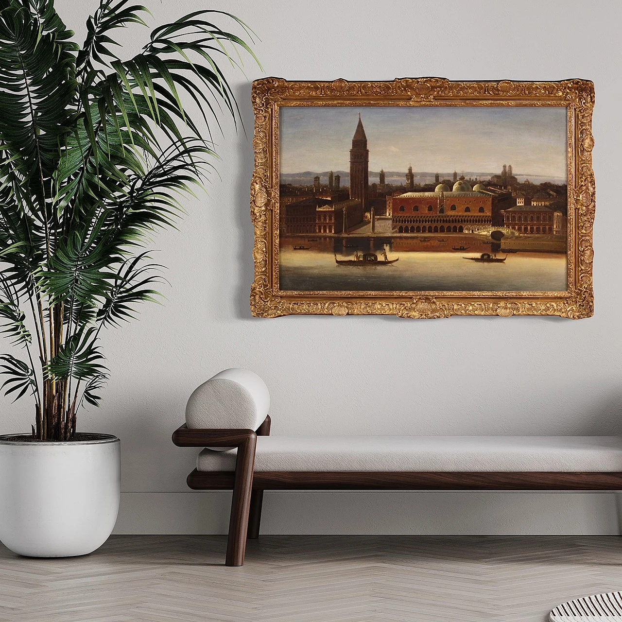 Veduta di Venezia, dipinto a olio su tela, metà '700 5