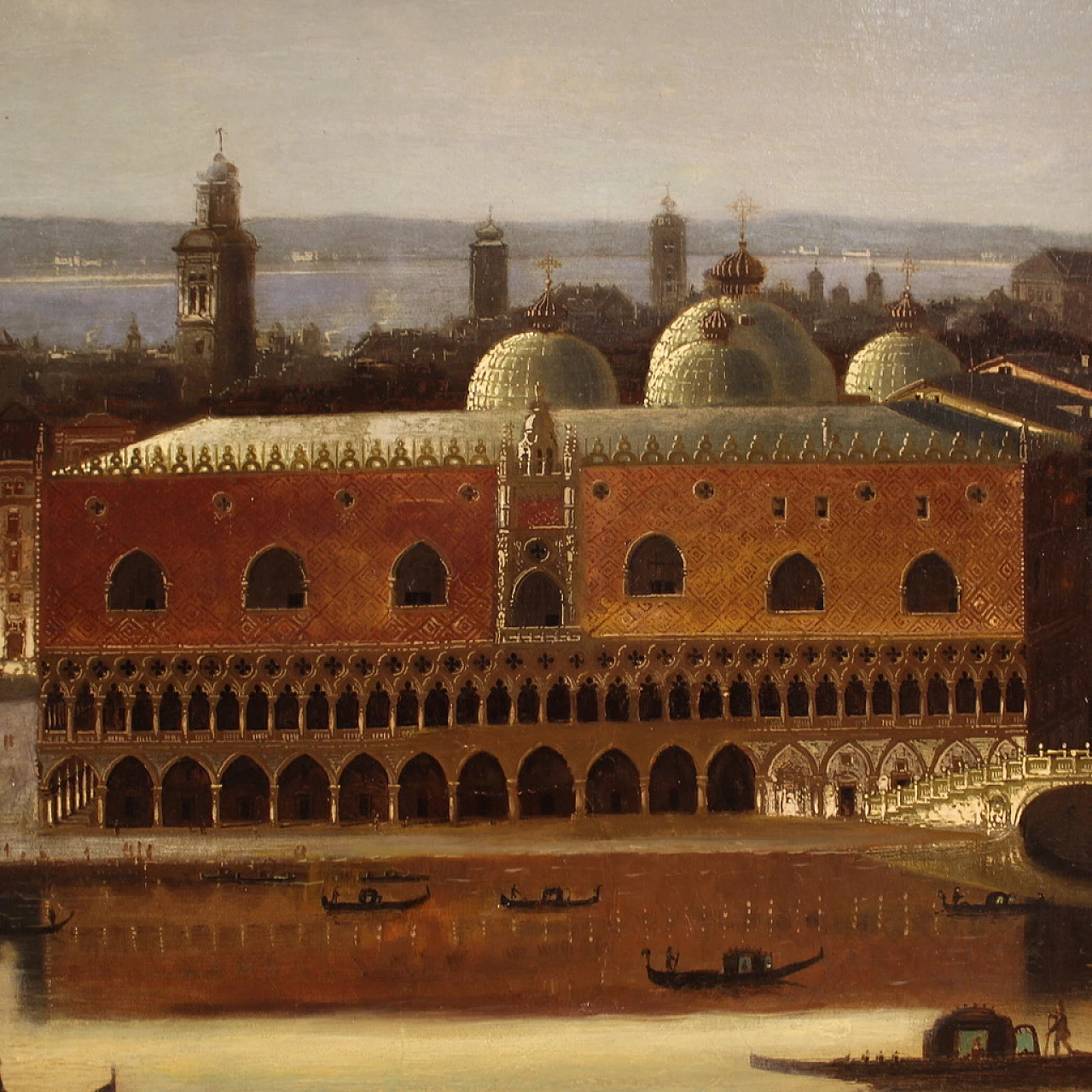 Veduta di Venezia, dipinto a olio su tela, metà '700 7