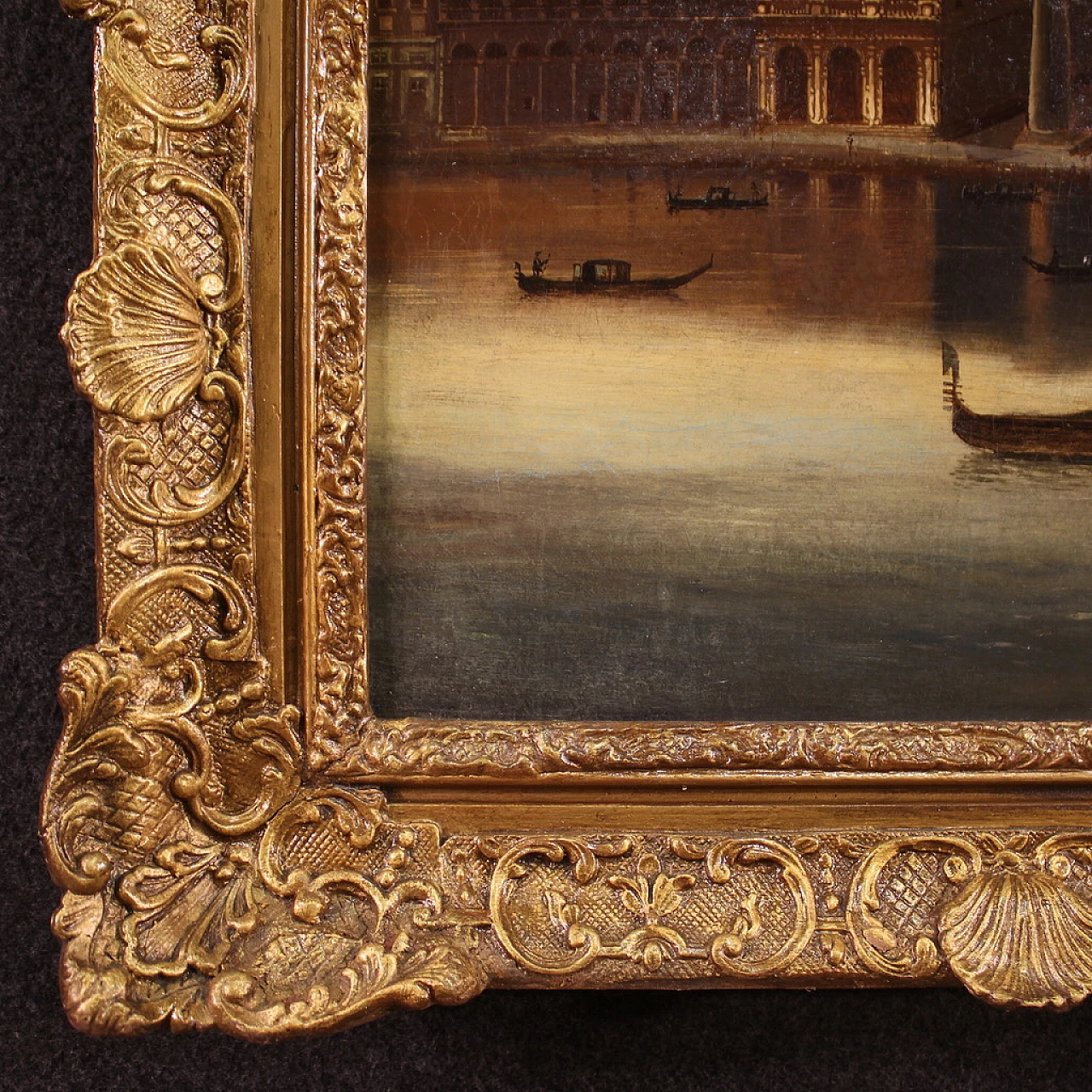 Veduta di Venezia, dipinto a olio su tela, metà '700 9