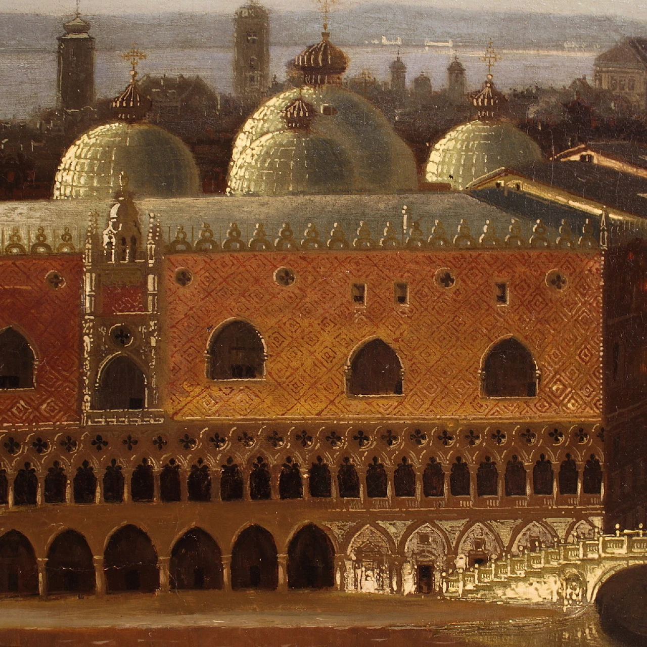 Veduta di Venezia, dipinto a olio su tela, metà '700 10