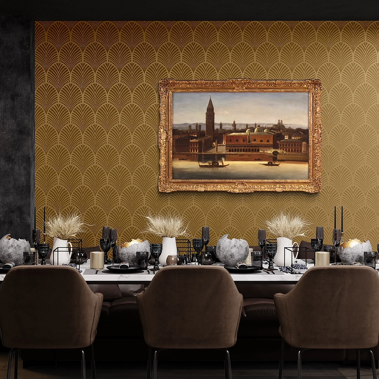 Veduta di Venezia, dipinto a olio su tela, metà '700 13