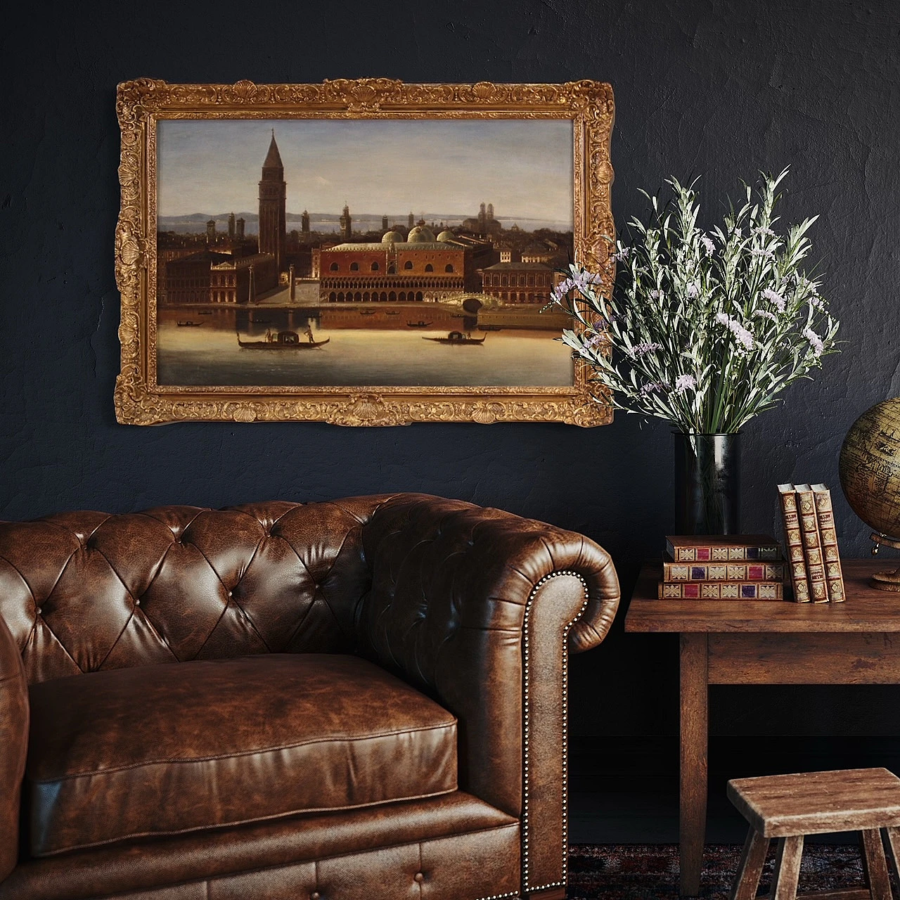 Veduta di Venezia, dipinto a olio su tela, metà '700 14