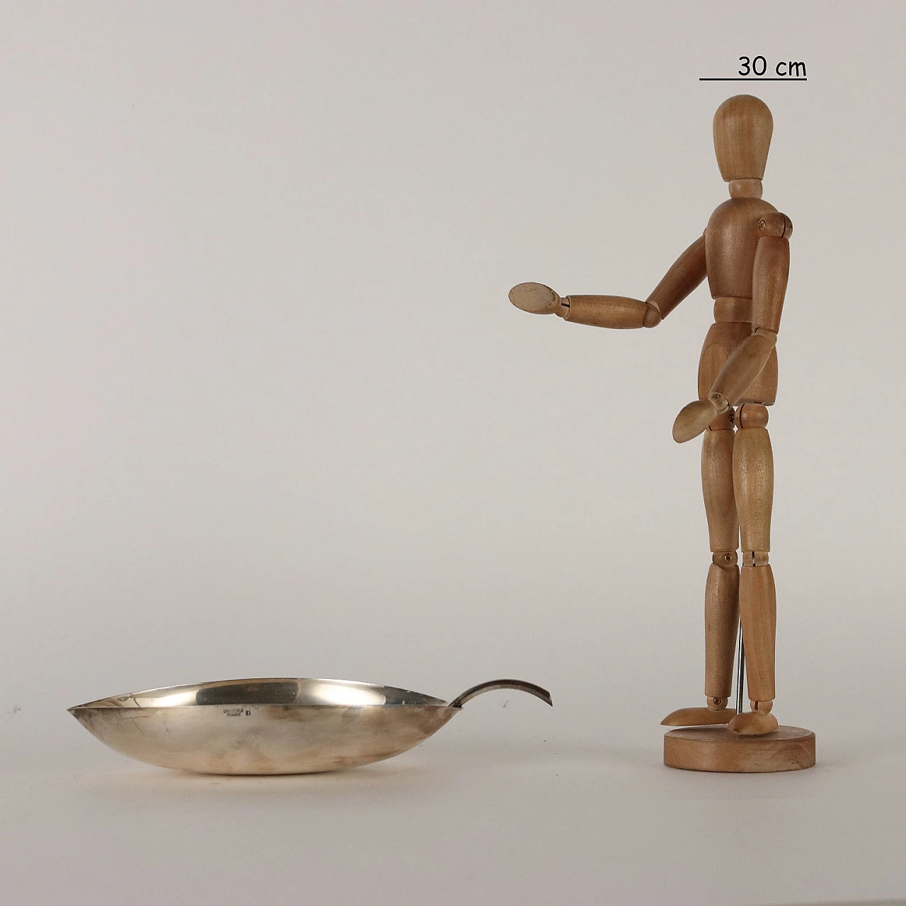 Silver-plated metal leaf bowl by L. Sabattini for Christofle, 1950 2