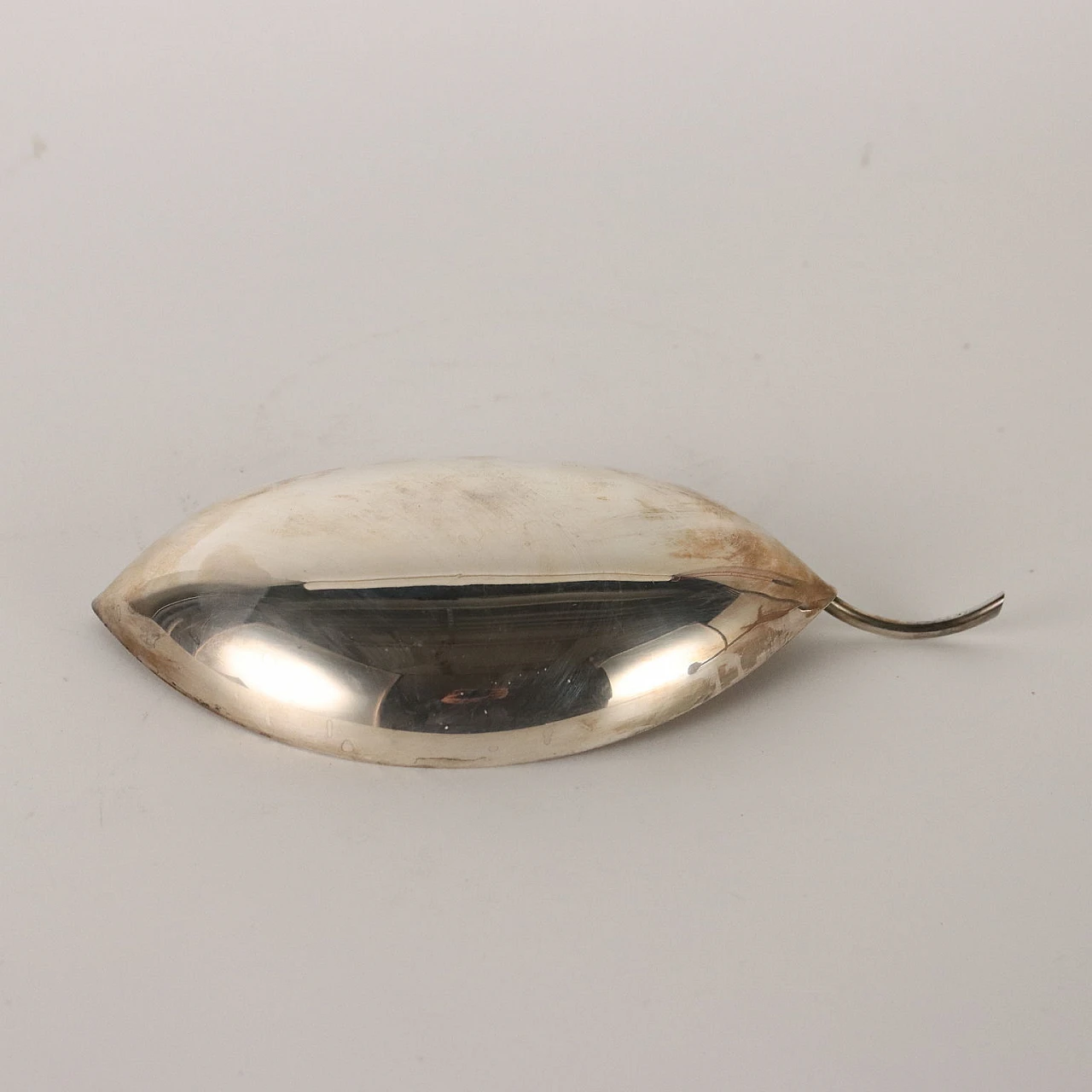 Silver-plated metal leaf bowl by L. Sabattini for Christofle, 1950 5