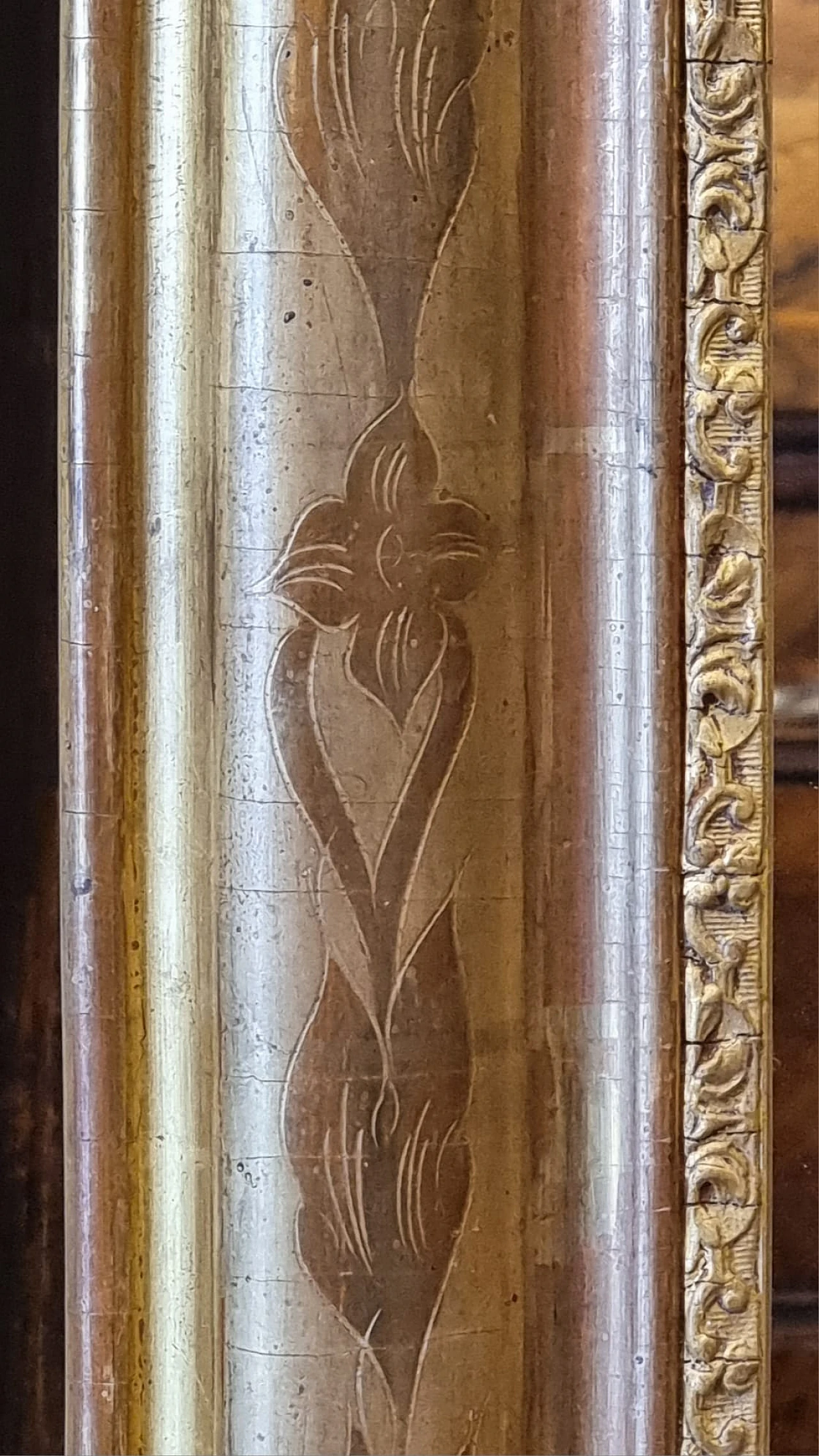 Specchio francese in foglia oro zecchino, '800 3