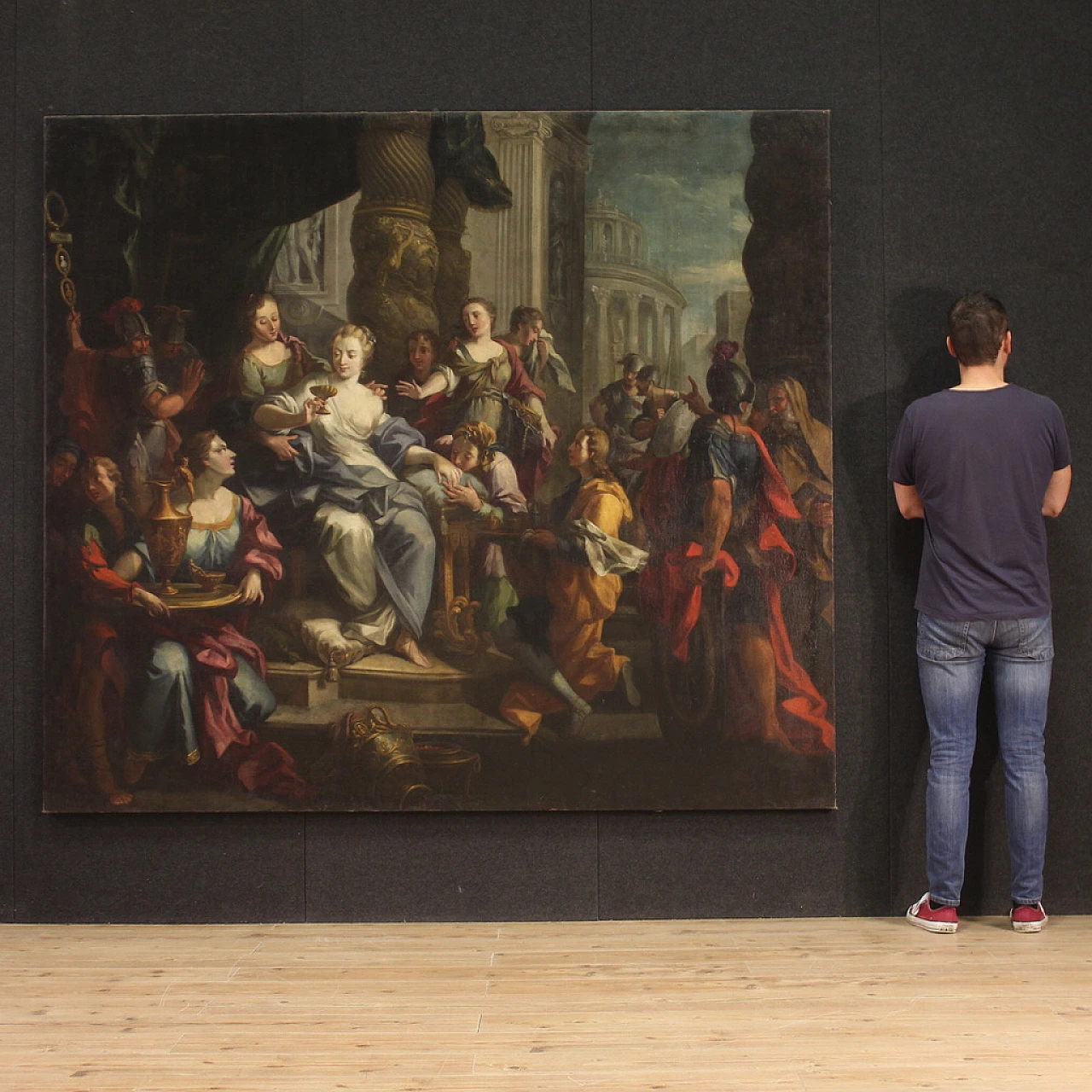 Artemisia beve le ceneri di Mausolo, dipinto a olio su tela, '700 3