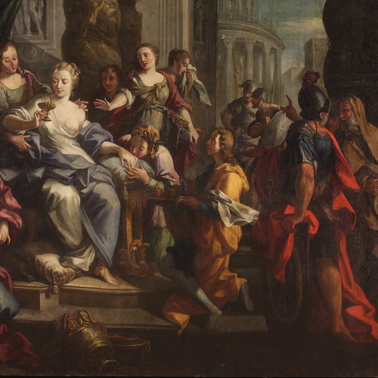 Artemisia beve le ceneri di Mausolo, dipinto a olio su tela, '700 6