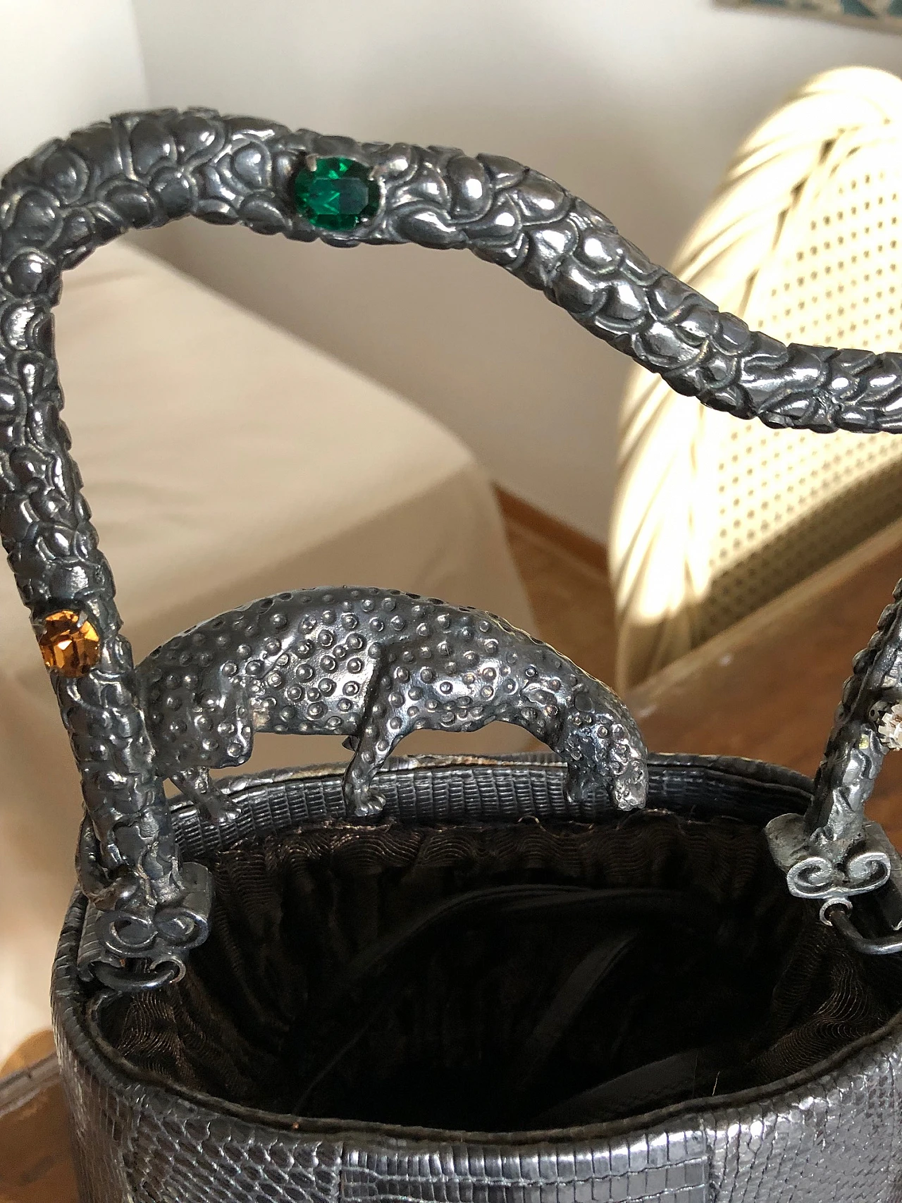 Borsa gioiello in pelle di lucertola di Roberta Balsamo, anni '90 2