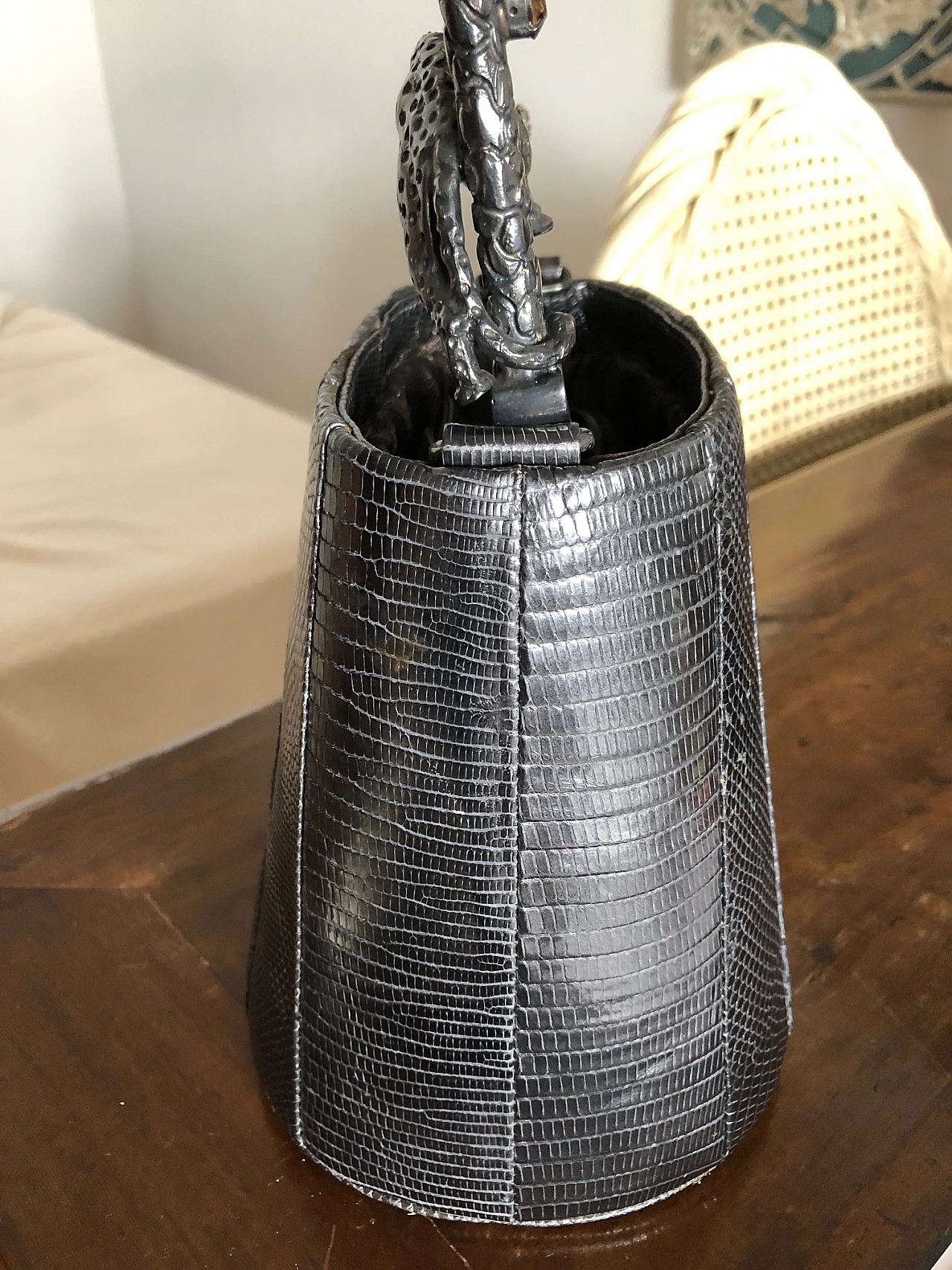 Borsa gioiello in pelle di lucertola di Roberta Balsamo, anni '90 4