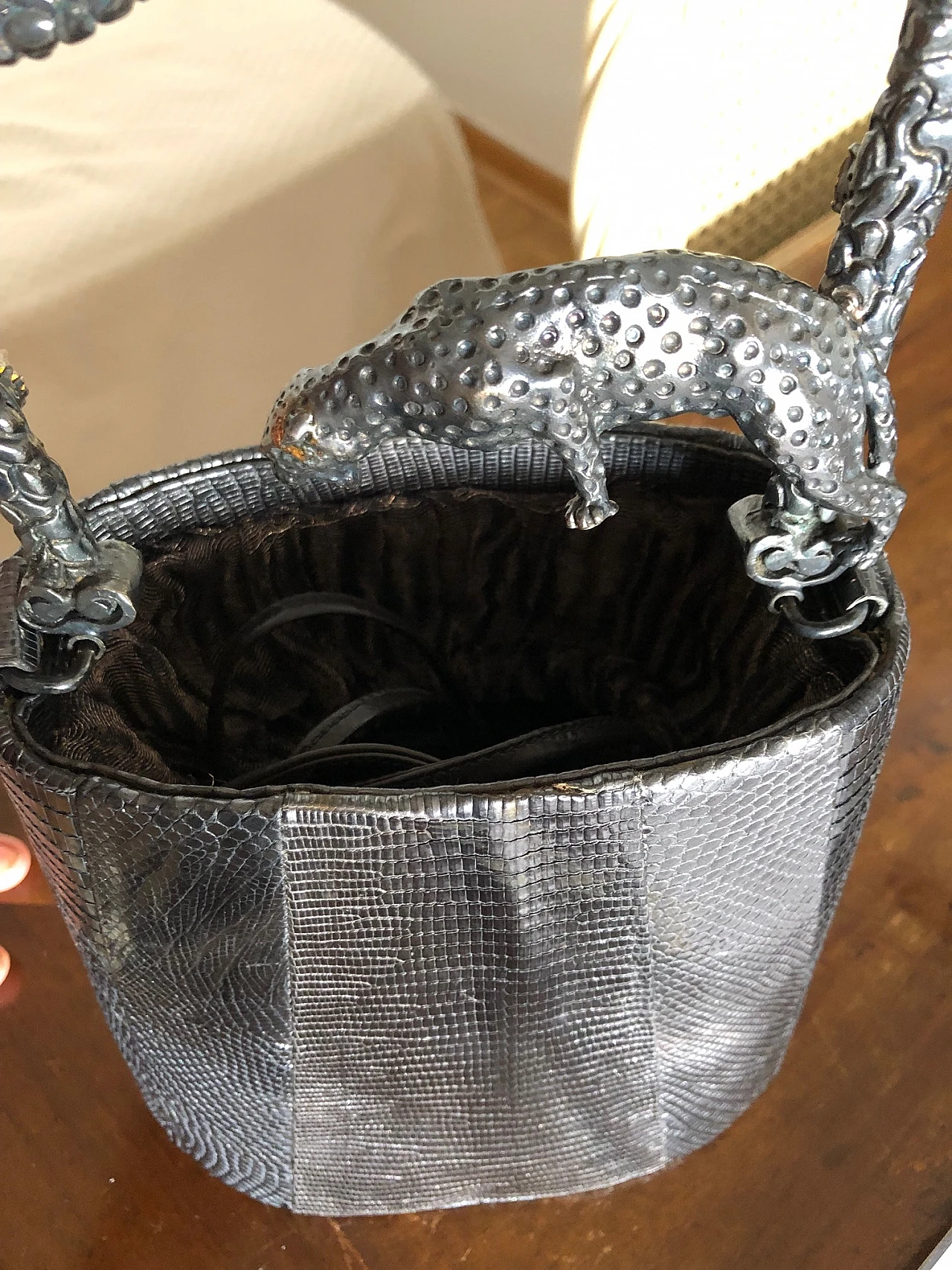 Borsa gioiello in pelle di lucertola di Roberta Balsamo, anni '90 5