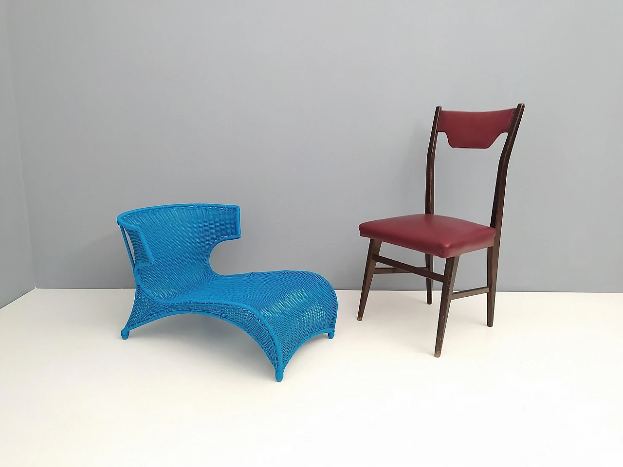 Sky blue longue chair by Monika Mudler for Ikea, 2001 2