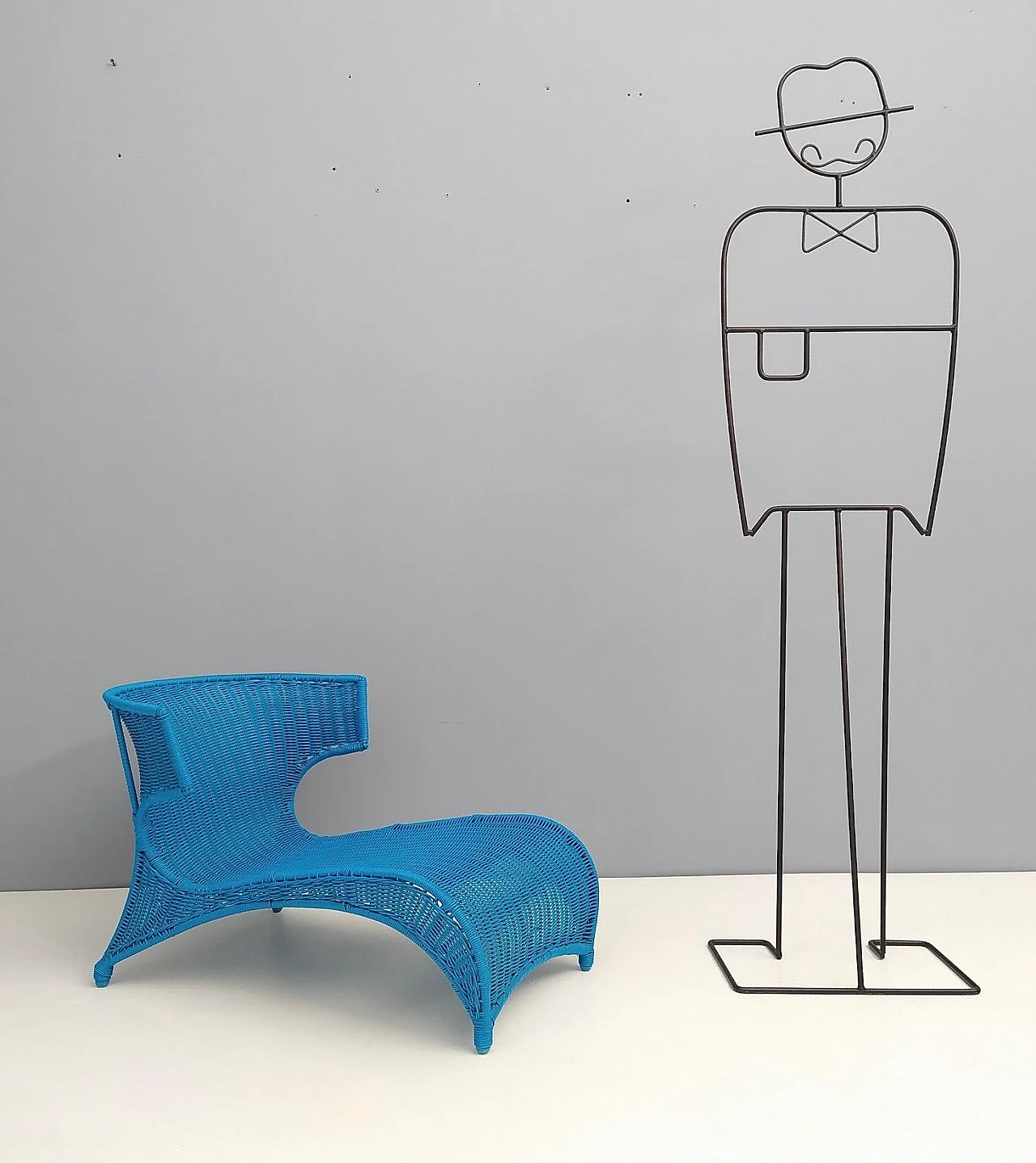 Sky blue longue chair by Monika Mudler for Ikea, 2001 3