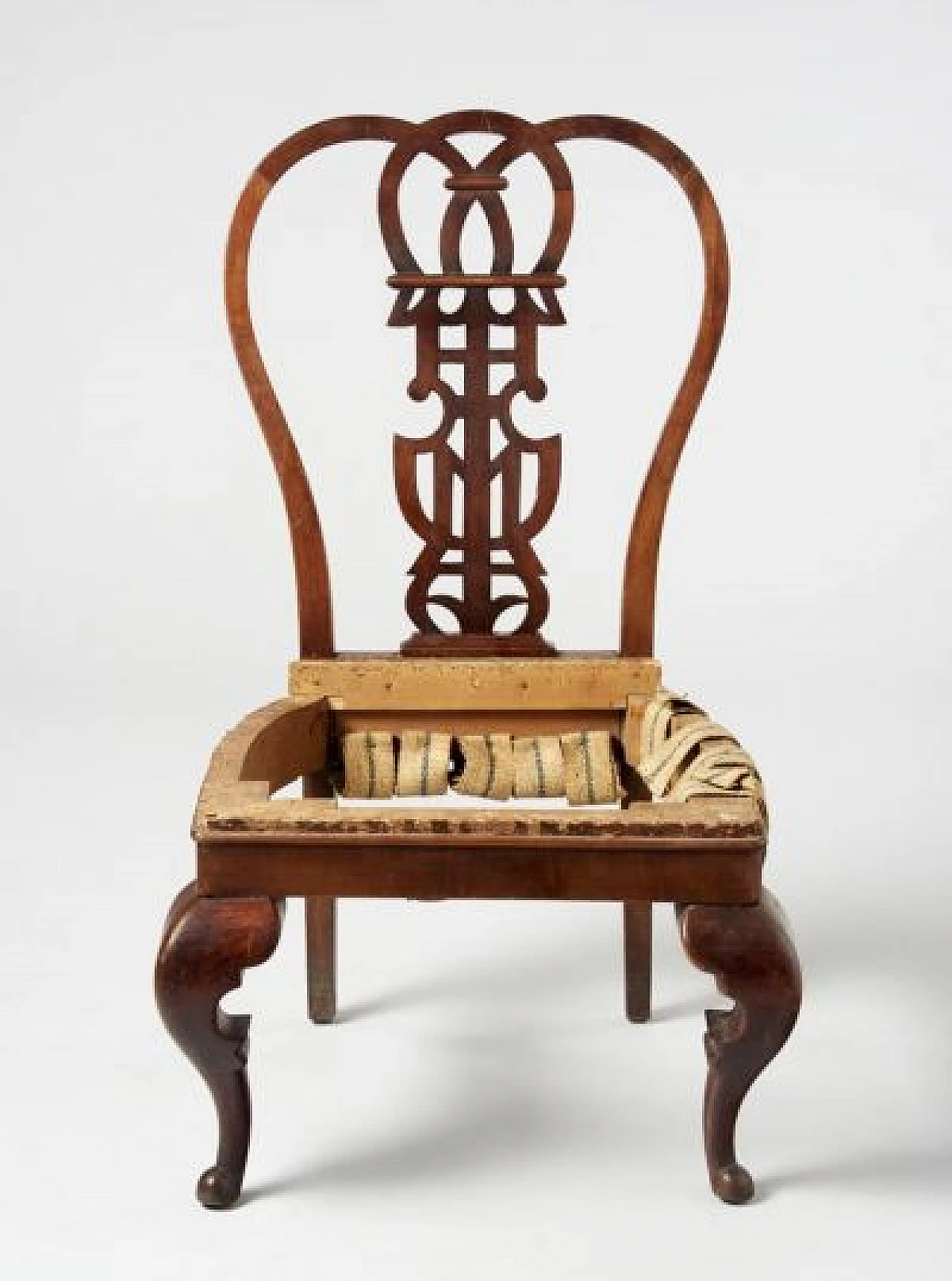Pair of Art deco-Baroque-style walnut chair by Ludwig Kozma, 1926 18