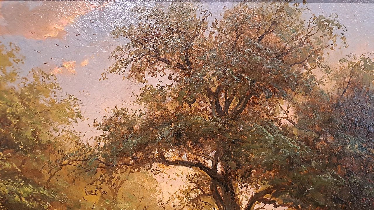 The Walk in the woods, oil on panel, second half of the 19th century 5