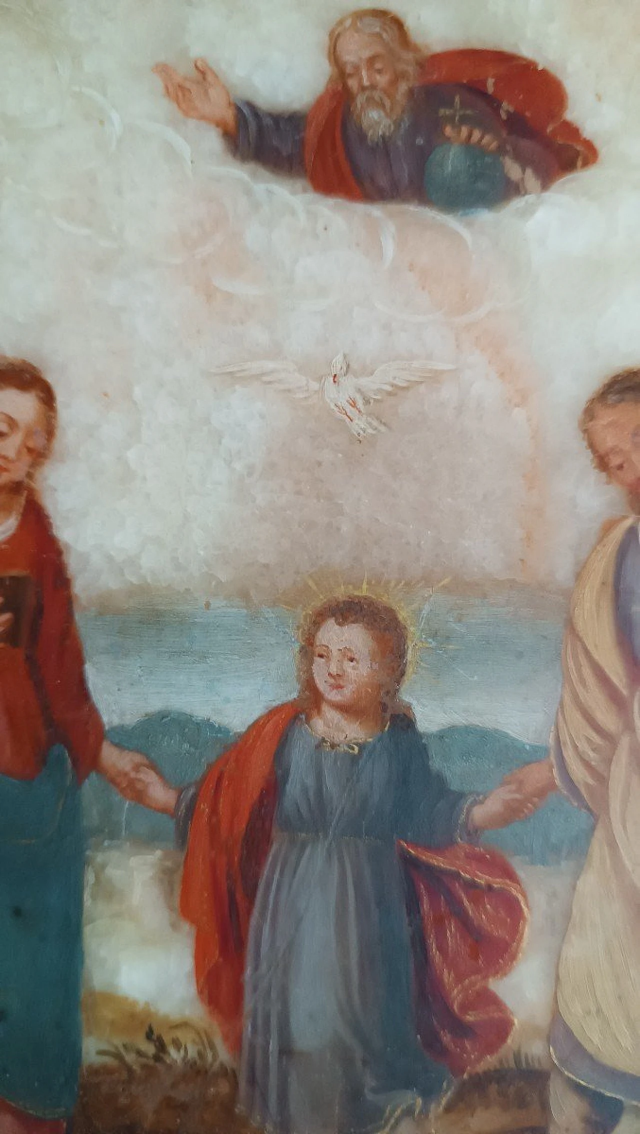 Sacra Famiglia, dipinto su alabastro, '700 9