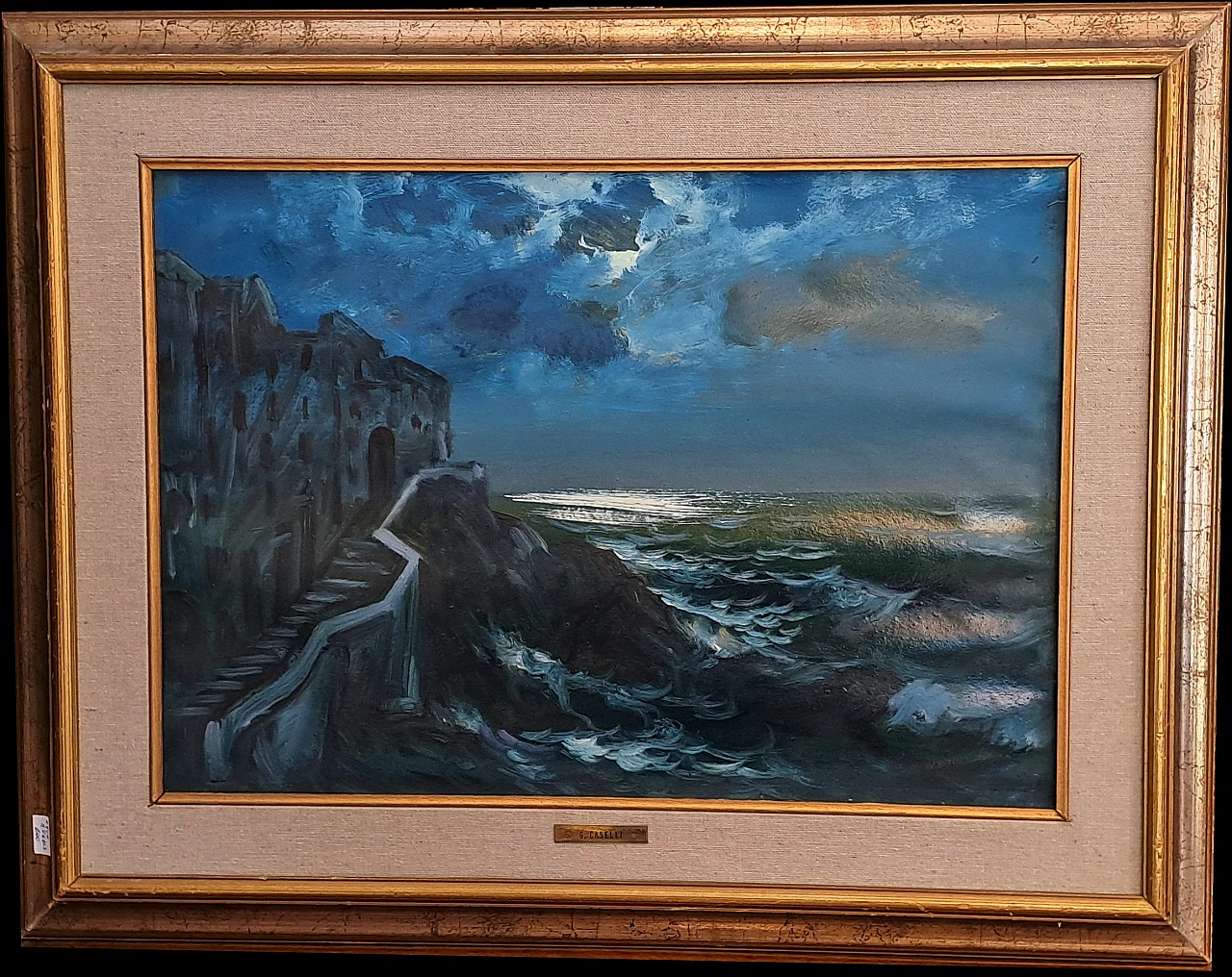 Giuseppe Caselli, San Giacomo di Riomaggiore, olio su carta, 1969 1