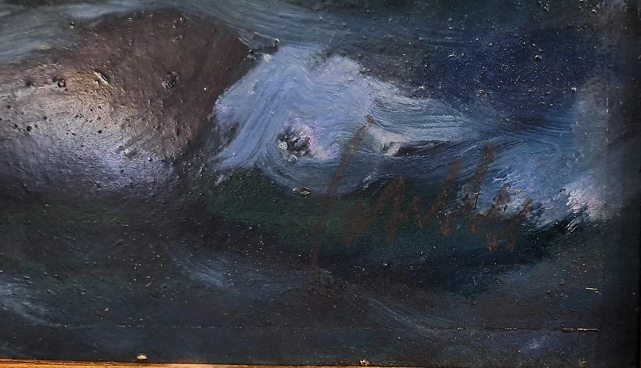 Giuseppe Caselli, San Giacomo di Riomaggiore, olio su carta, 1969 6