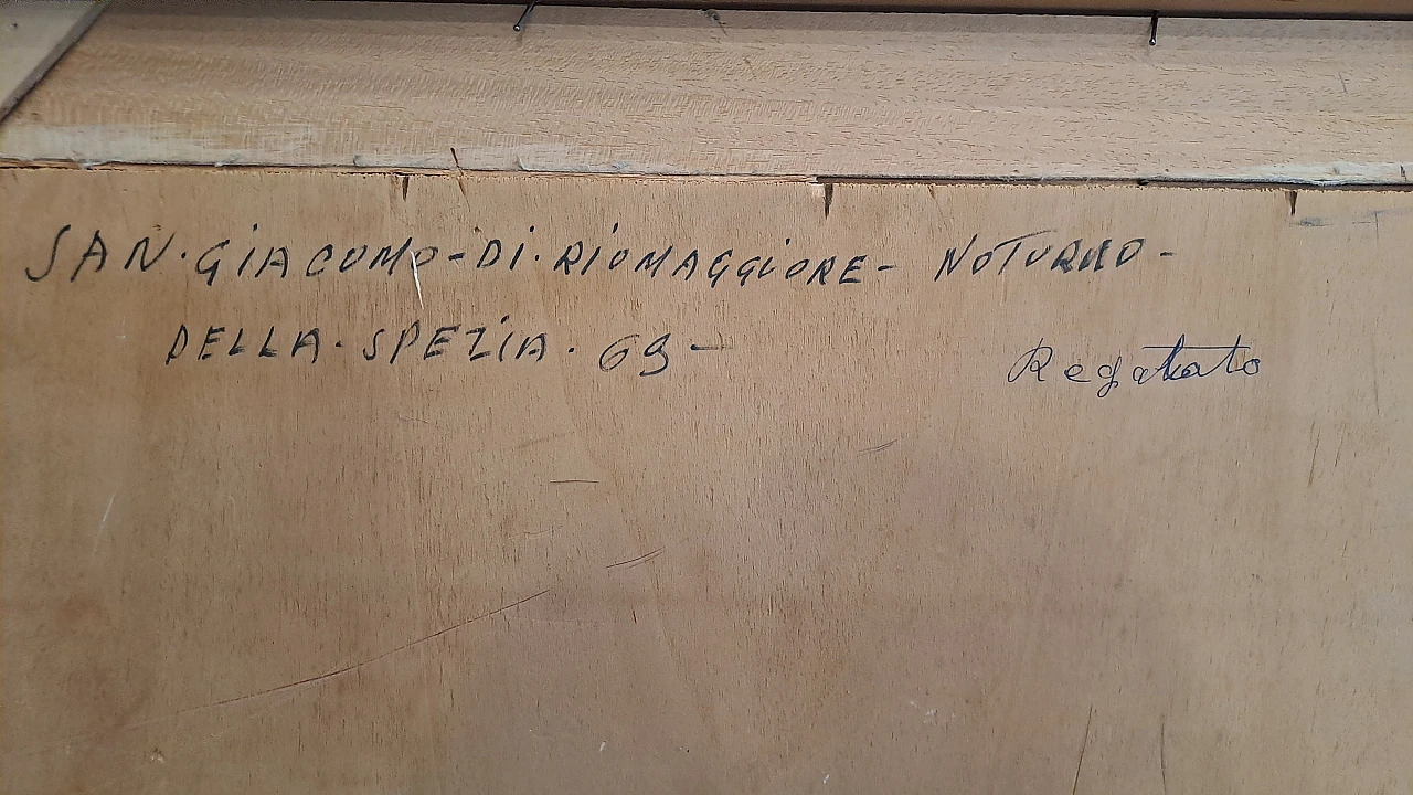 Giuseppe Caselli, San Giacomo di Riomaggiore, olio su carta, 1969 9