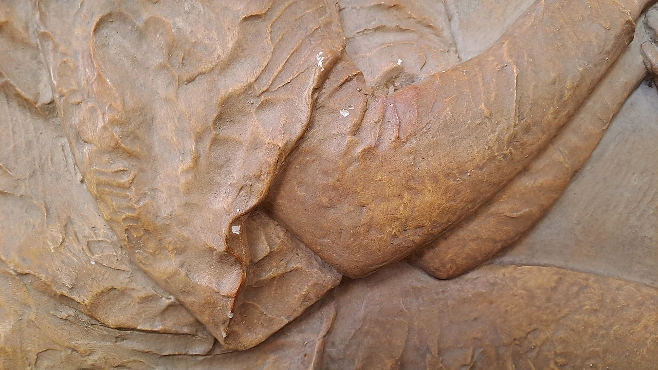 T. Bertolino, Madonna and Child, plaster bas-relief, 1940s 5