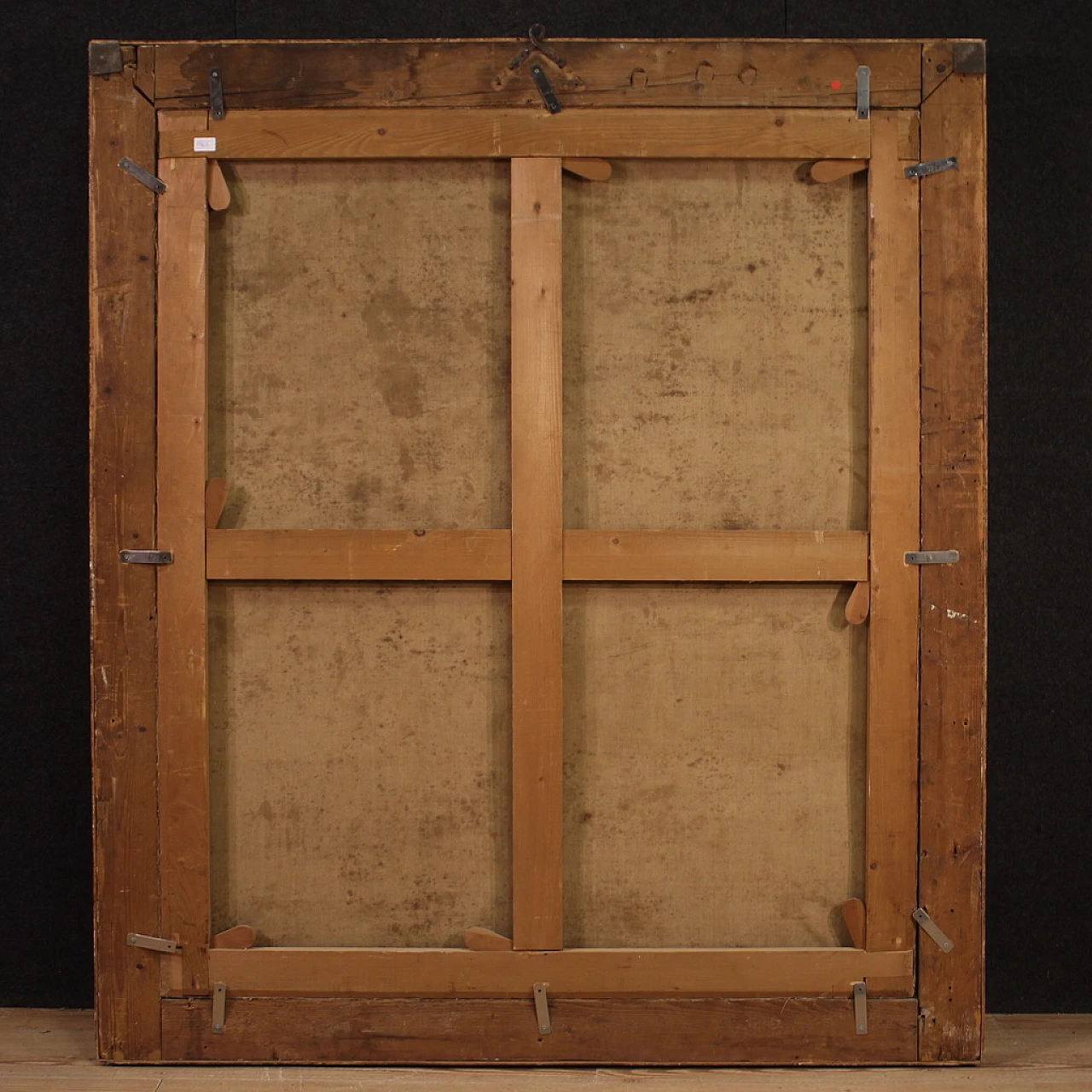 Mosè fa scaturire l'acqua dalla roccia, olio su tela, '600 8