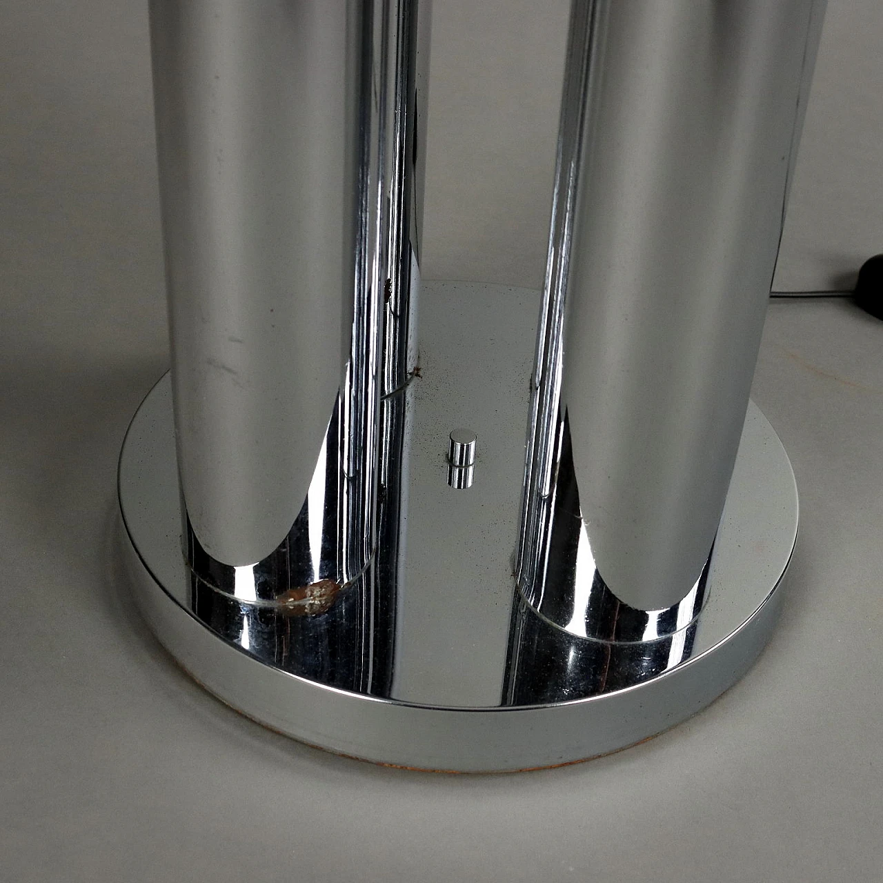 Floor Lamp in chromed metal & curved glass in C. Nason style, 1960s 8