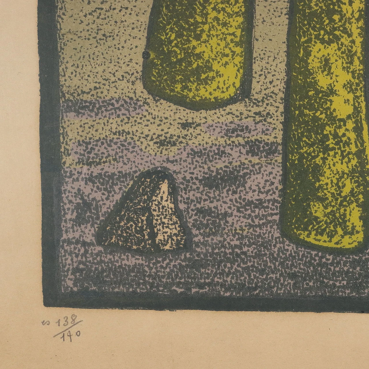 Giuseppe Viviani, Uomo con cane, litografia, 1962 7