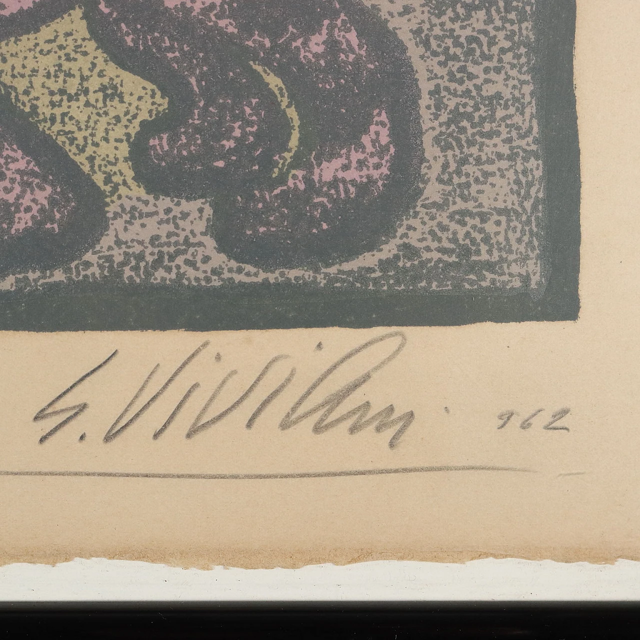 Giuseppe Viviani, Uomo con cane, litografia, 1962 8