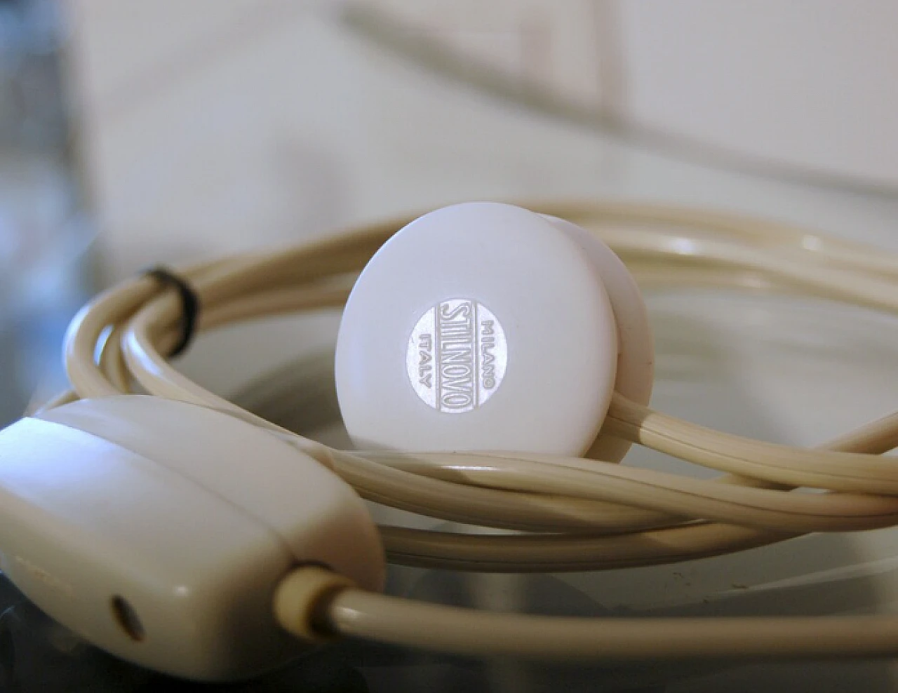Table lamp with orange metal & glass sphere by Stilnovo, 1960s 6