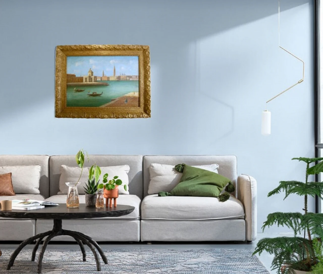 In Canaletto style, San Marco, oil on canvas, 19th century 8