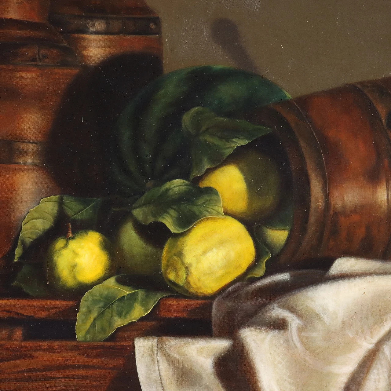 C. K. Gerard, Still Life with wood banch, mixed media on canvas, 1996 3