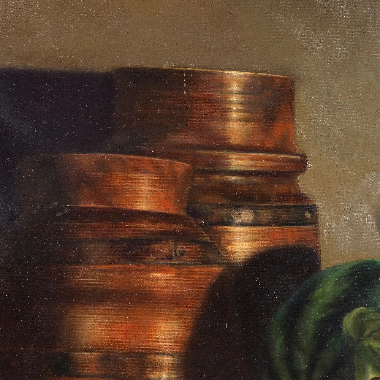 C. K. Gerard, Still Life with wood banch, mixed media on canvas, 1996 6