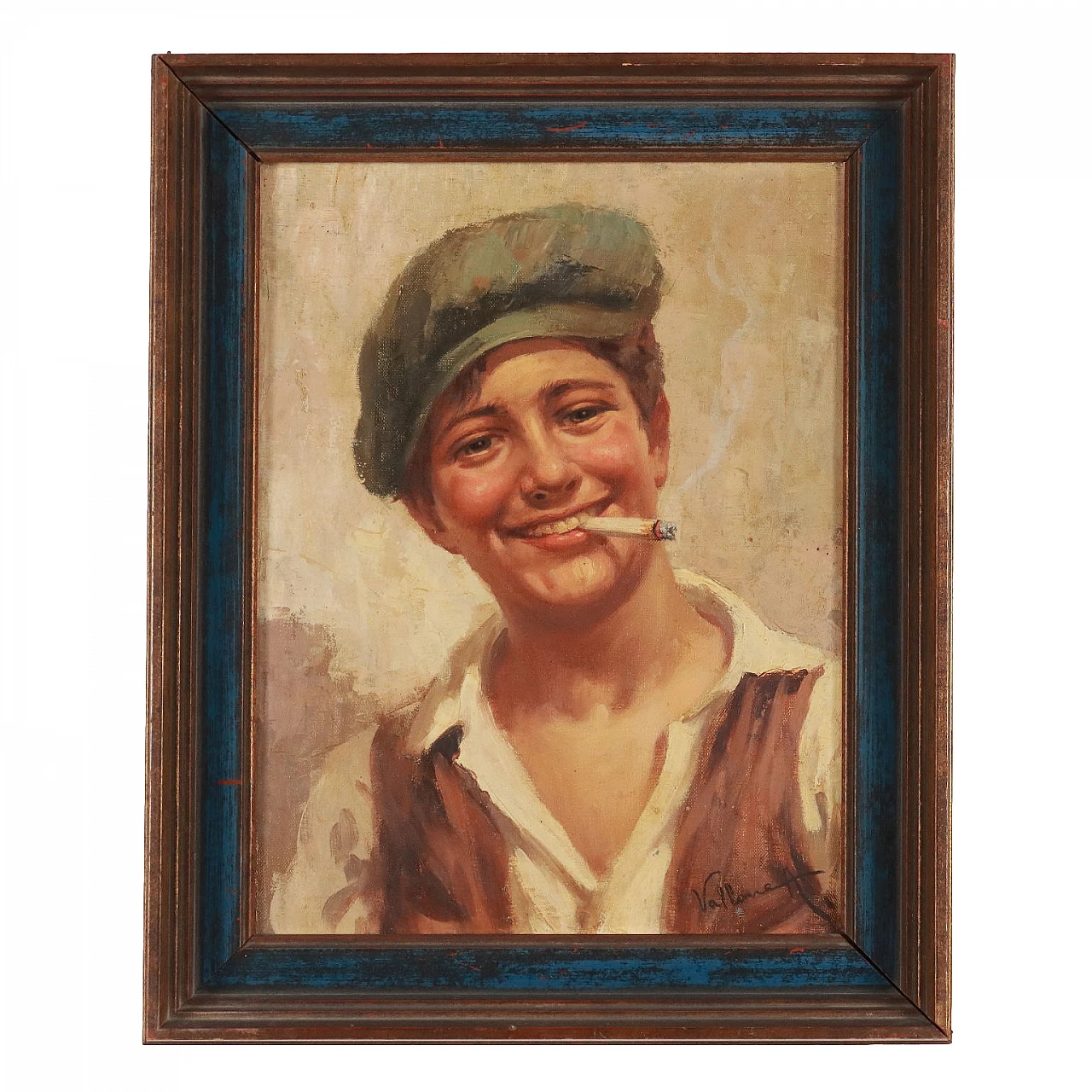 Andrea Vallone, Ritratto di scugnizzo, oil on canvas 1