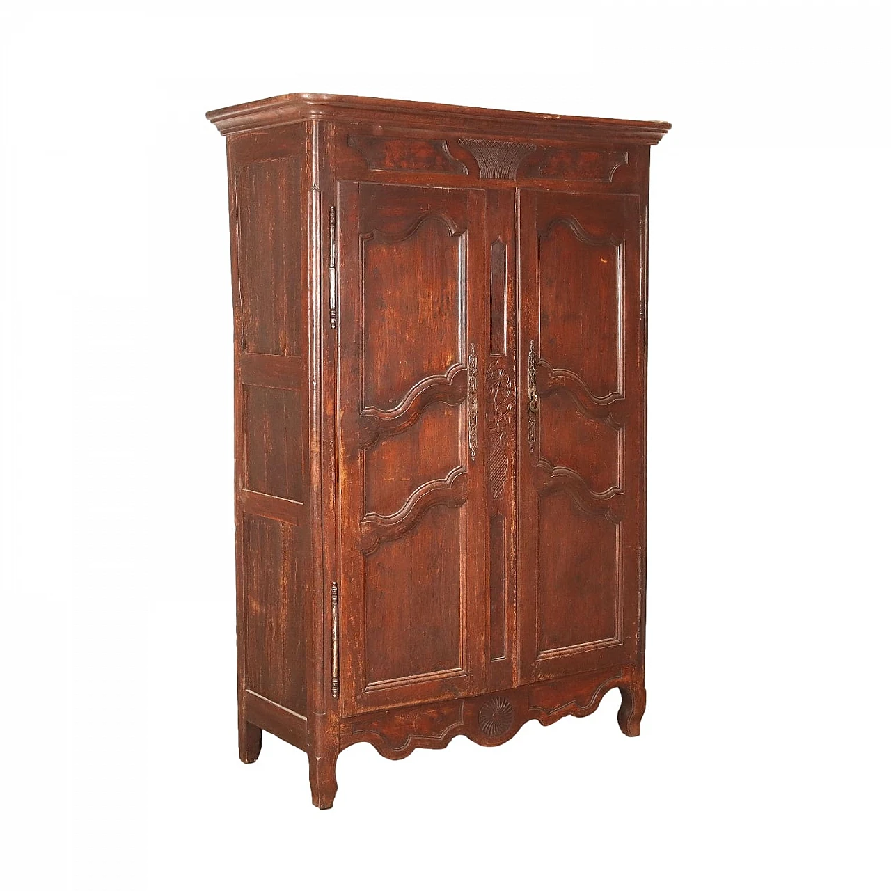 Neoclassical two-door wardrobe with wavy borders, early 20th century 1