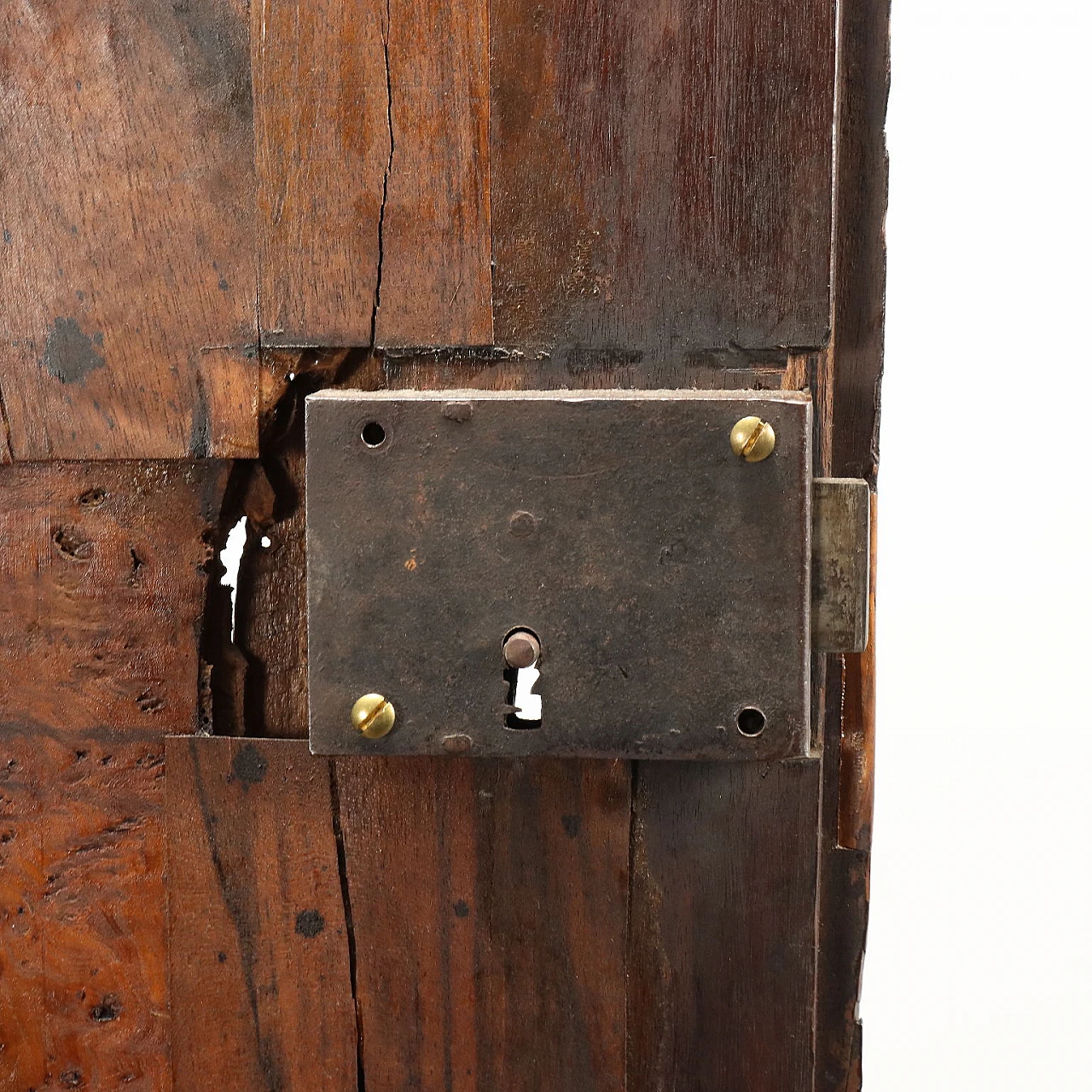 Armadio a due ante in noce con piedini a ricciolo, '800 9