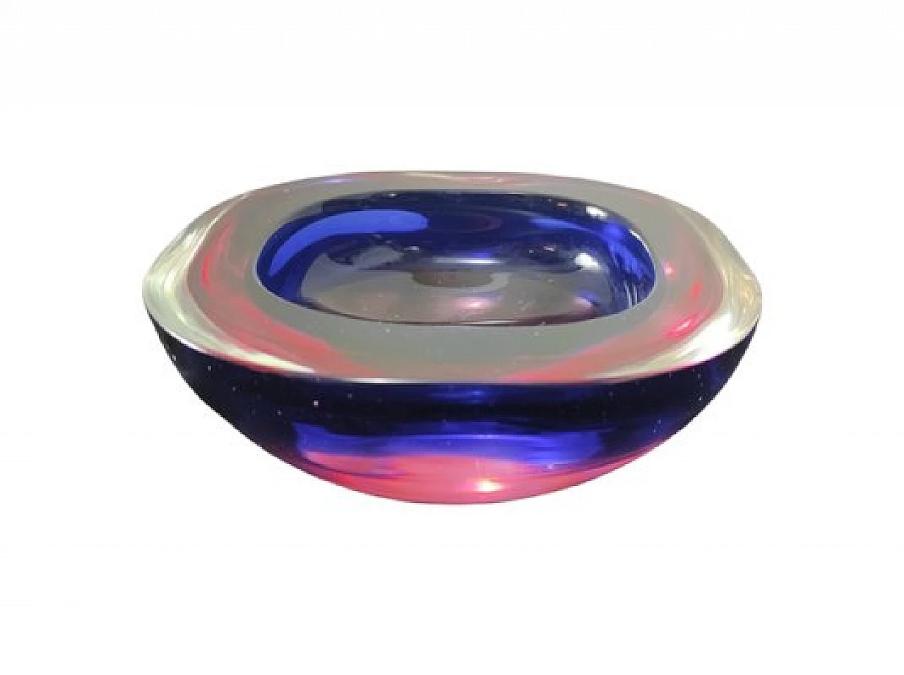 Pair of colored Murano glass ashtrays, 1970s 2