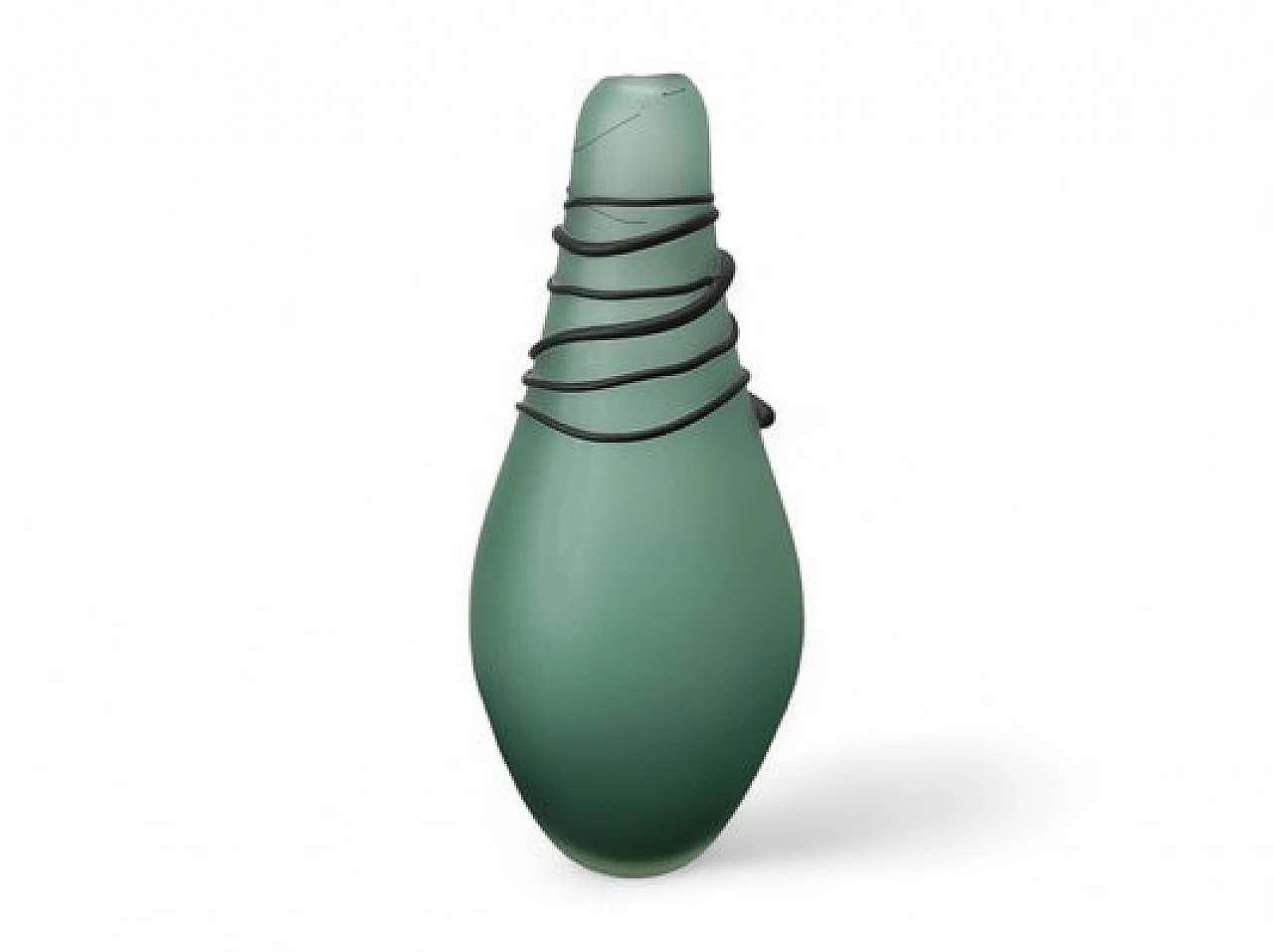 Flower vase in green Murano glass by Sent, 1980s 3