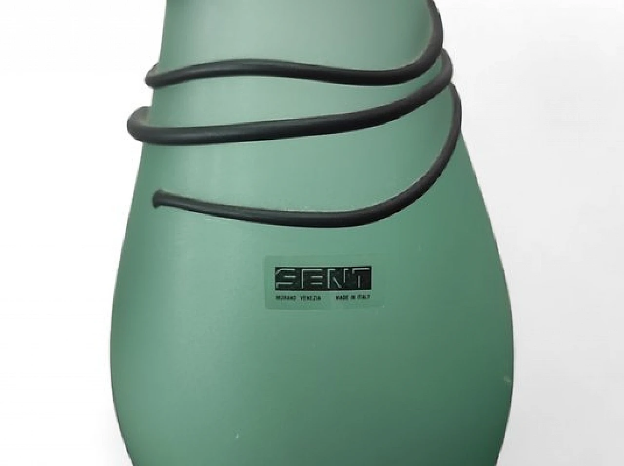 Flower vase in green Murano glass by Sent, 1980s 6