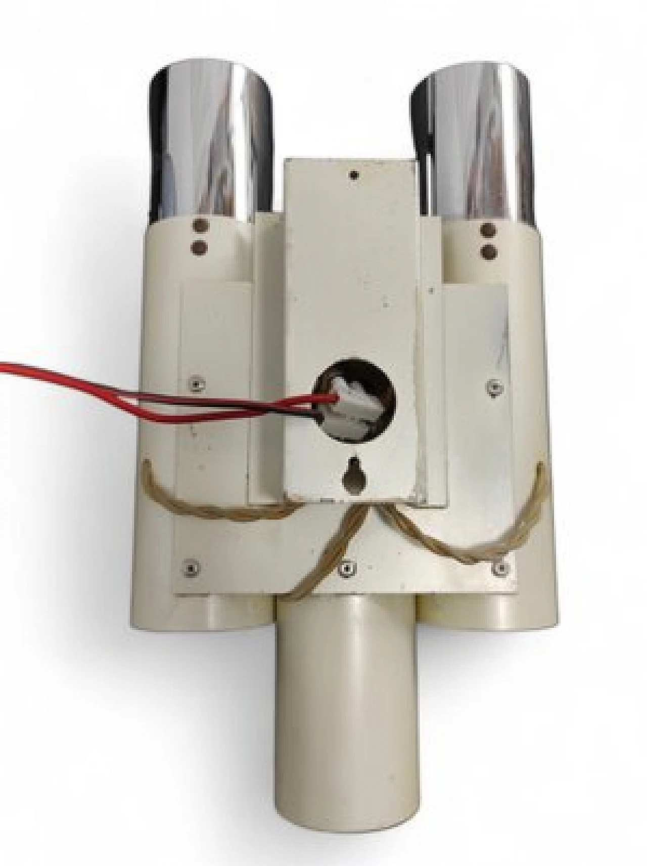 4 Appliques in metallo cromato e laccato di Stilnovo, anni '60 3