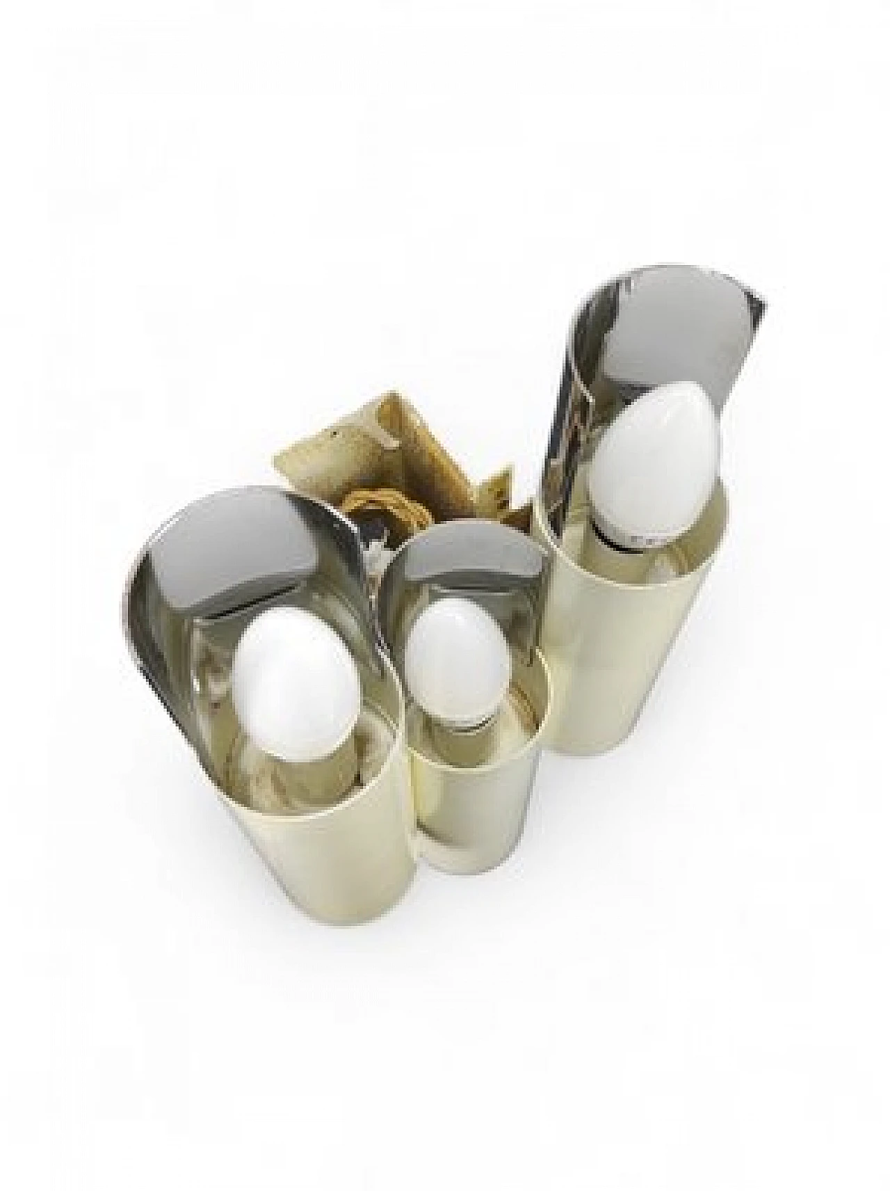 4 Appliques in metallo cromato e laccato di Stilnovo, anni '60 4