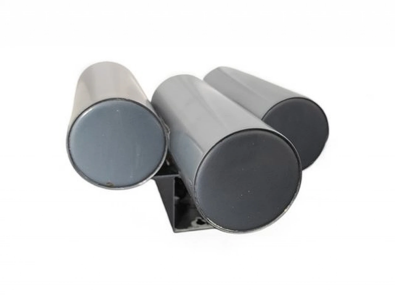 4 Appliques in metallo cromato e laccato di Stilnovo, anni '60 13