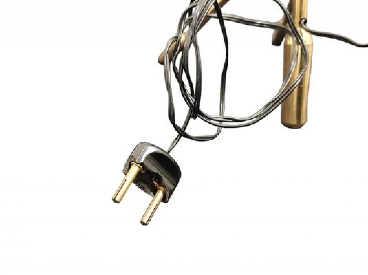 Ochetta table lamp in brass & aluminum by Giuseppe Ostuni, 1950s 8