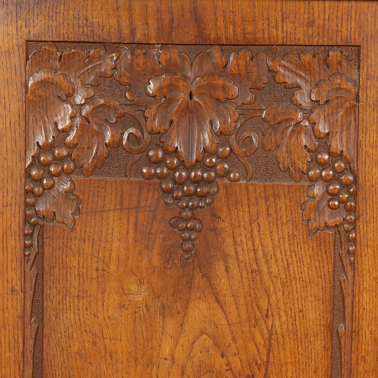 Credenza Liberty in rovere con specchio, inizio '900 8