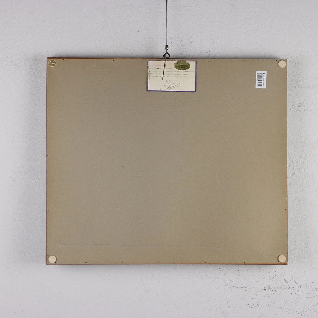 Paesaggio con borgo e rovine, dipinto a olio su tela, '700 10