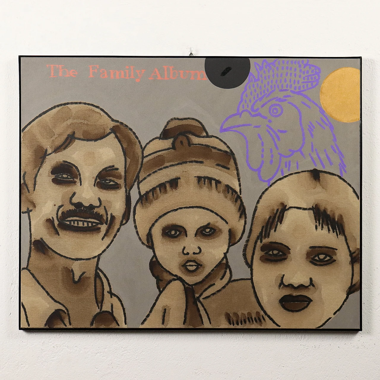 Concetto Pozzati, Album di famiglia, dipinto a olio e acrilico su tela, 2001 4