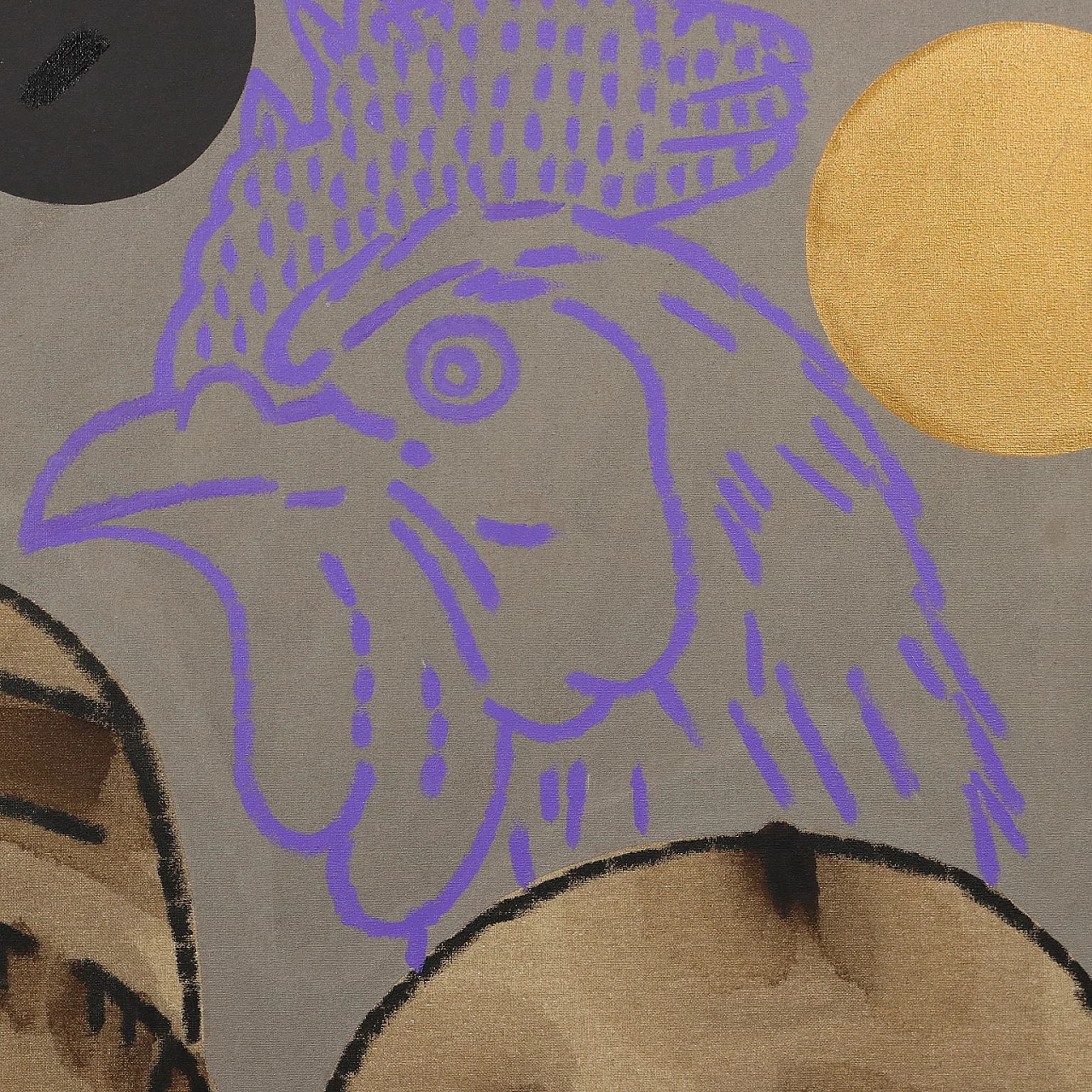 Concetto Pozzati, Album di famiglia, dipinto a olio e acrilico su tela, 2001 5