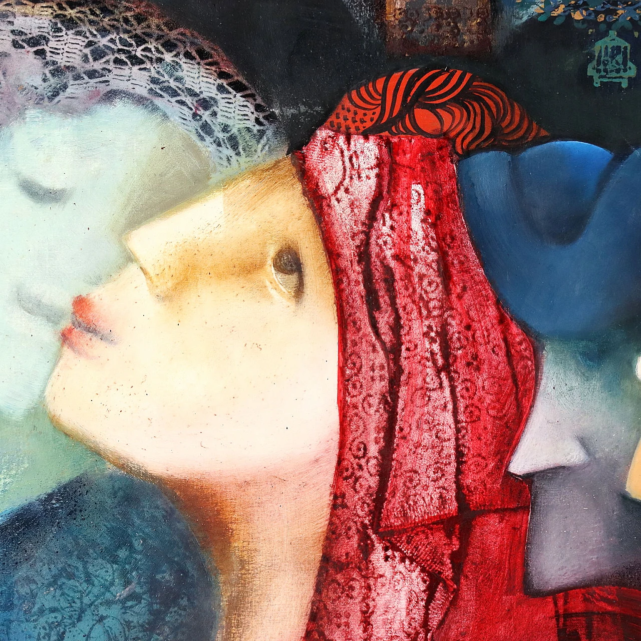 Giovanna Madoi, Carnevale veneziano, oil on canvas, 1991 3