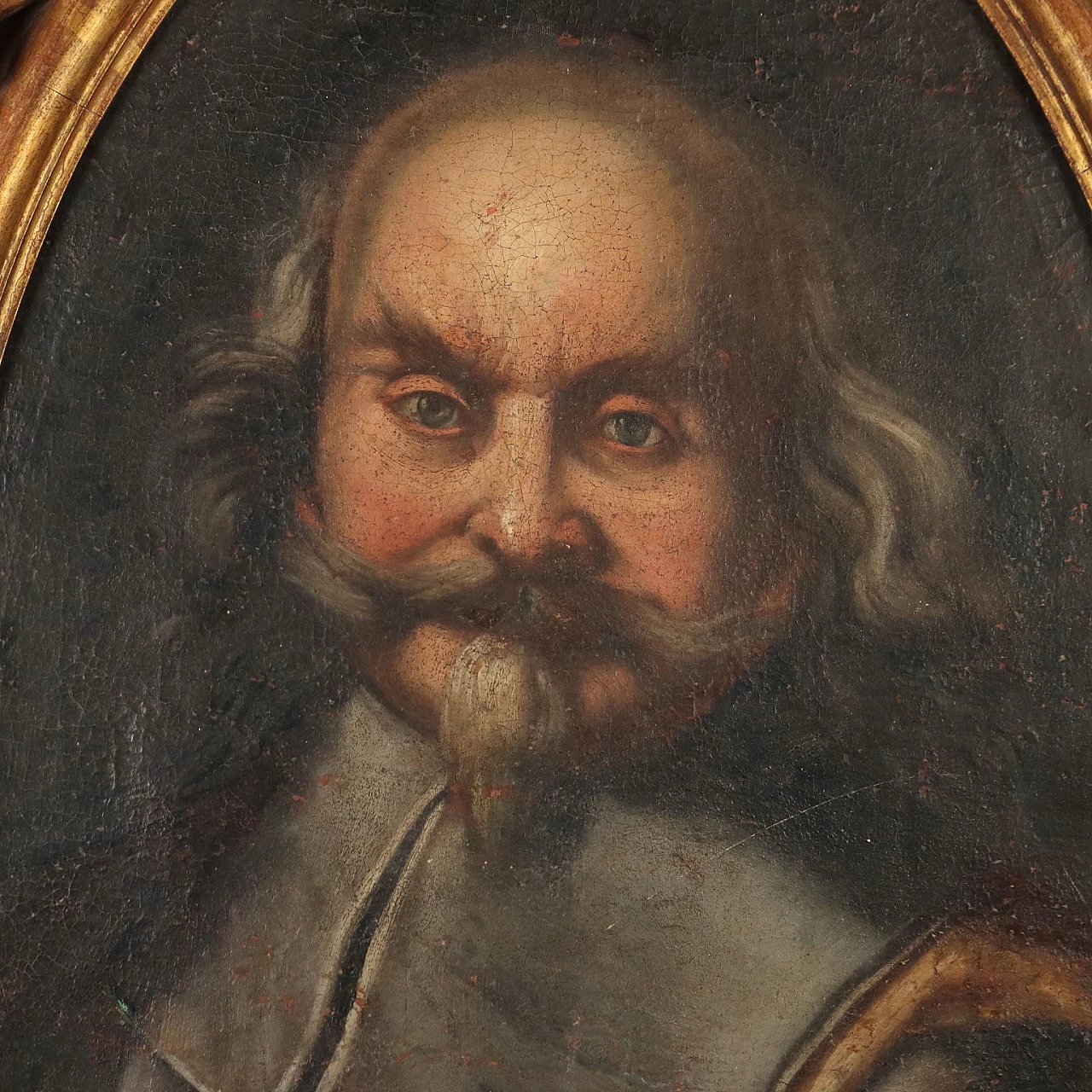 Portrait of soldier in armor, oil on canvas, 17th century 3