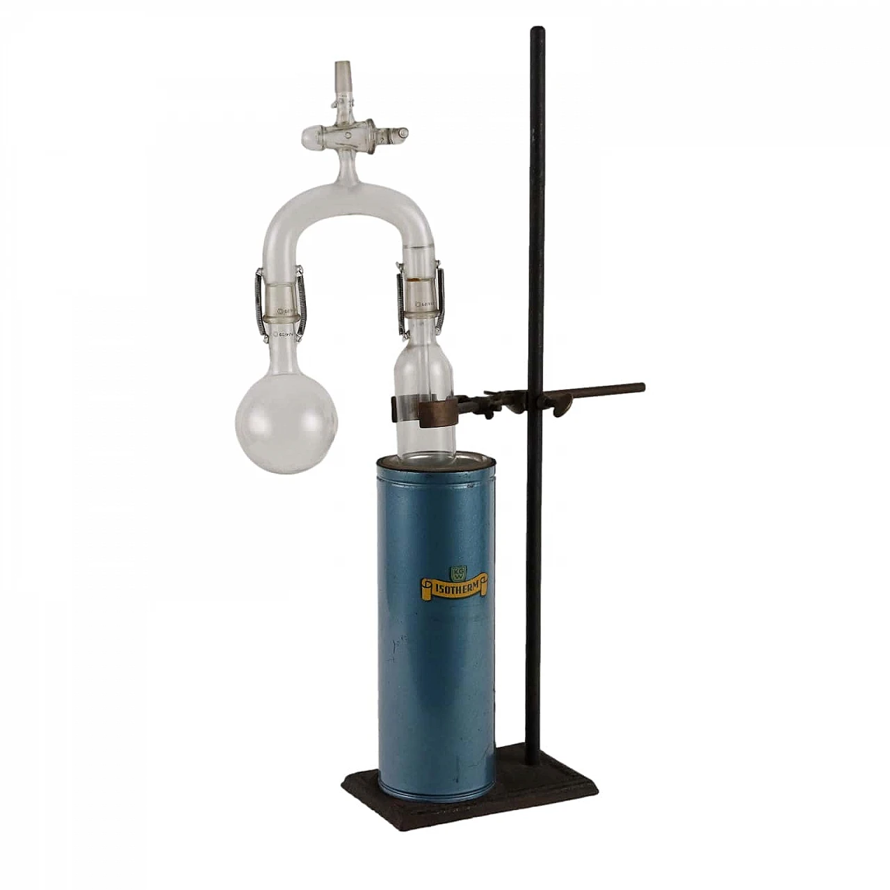 Strumento da laboratorio chimico in vetro, ferro e ottone 1