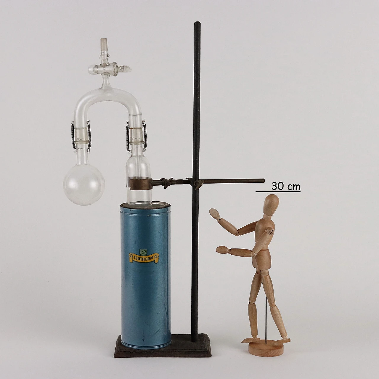 Strumento da laboratorio chimico in vetro, ferro e ottone 2