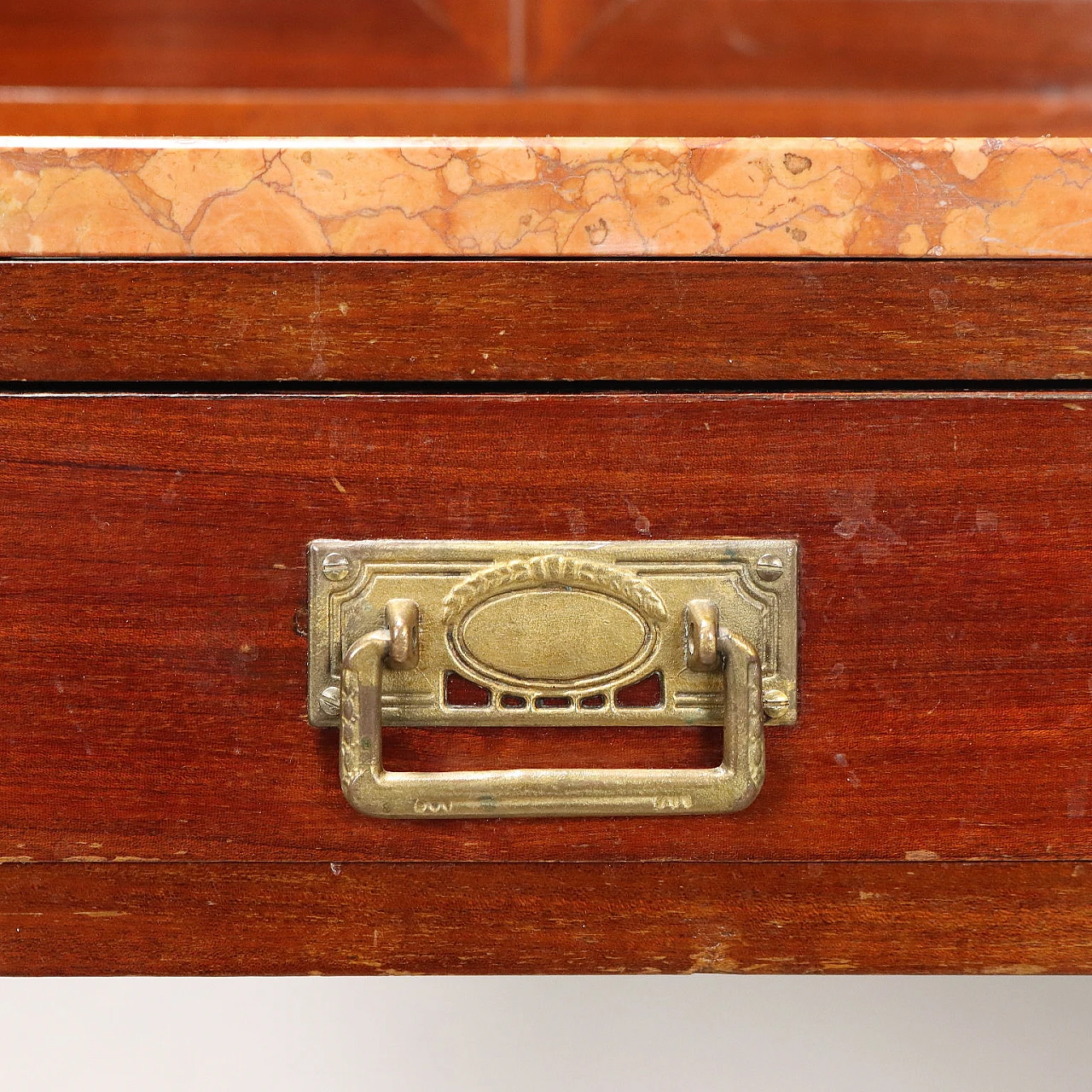 Petineuse Liberty in mogano con piano in marmo, inizio '900 6